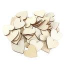 1X(100 Pieces 40Mm Heart Wood Slices Slices For Diy Craft Embellishments Na