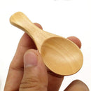 8Pcs Small Wooden Salt Spoon Solid Wood Condiments Spoon Handmade Honey Tea A6L2