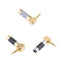 3pcs Stereo Audio Adapter Plug 2.5mm Male Connector 4 Pole Right Angle
