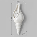 Modern White Ceramic Sea Shell Conch Flower Vase Wall Hanging Home Decor Li