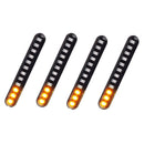 4Pcs Car Motorcycle Flowing Water Tail Brake Lights 12 Led Turn Signals Str