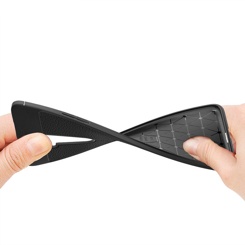 For OnePlus 7T Pro Case Bakeey Luxury Litchi Pattern Shockproof PU Leather&Silicone Protective Case