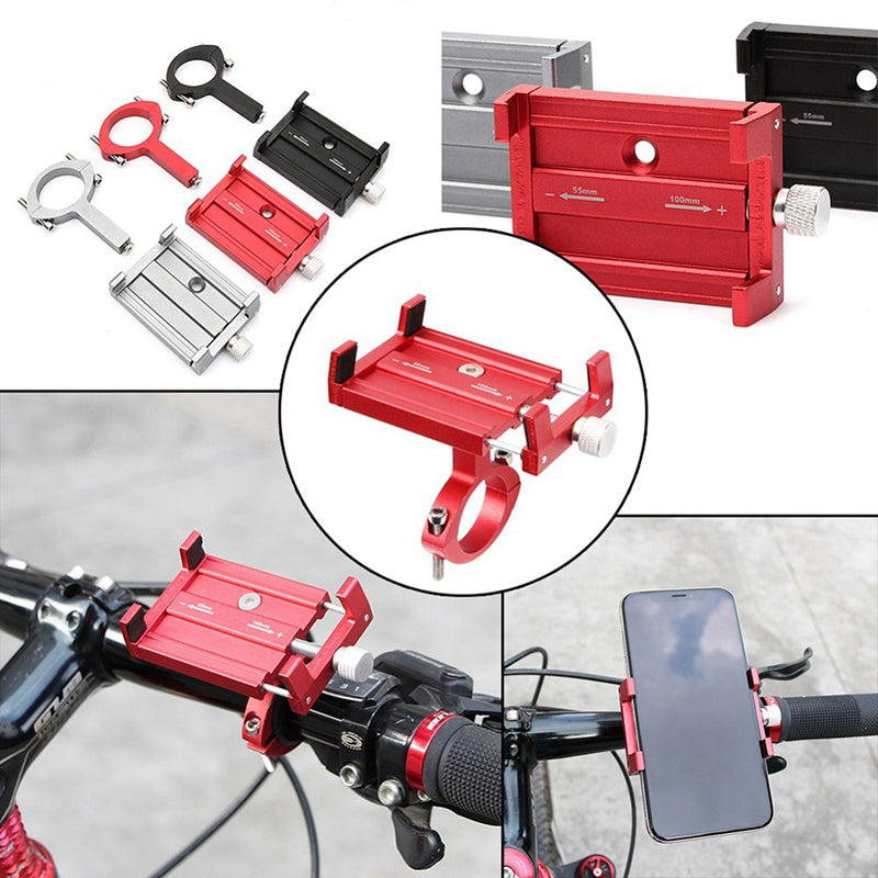 Aluminum Bicycle Phone Holder For 3.5-6.2 Inch Smartphone Adjustable Suppor R7G5
