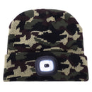 Unisex Autumn Winter Led Lighted Cap Warm Beanies Outdoor Fishing Running B