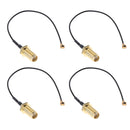 4 Pieces SMA Female to UFL RF Coaxial Cable Pigtail Adapter Connector for Mini