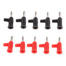 10 Pieces 4mm Banana Plug Screw Fix Stackable Banana Connector Plug Red+ Black