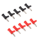 10 Pieces 4mm Banana Plug Screw Fix Stackable Banana Connector Plug Red+ Black