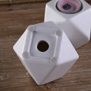 Hexagon White Ceramic Tealight Candle Holders Tabletop Decorative CandlesticL9I8