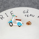 5X(Cartoon Motorcycle Locomotive Brooch Pin Enamel Icon Pin Button Jacket  V5F1)
