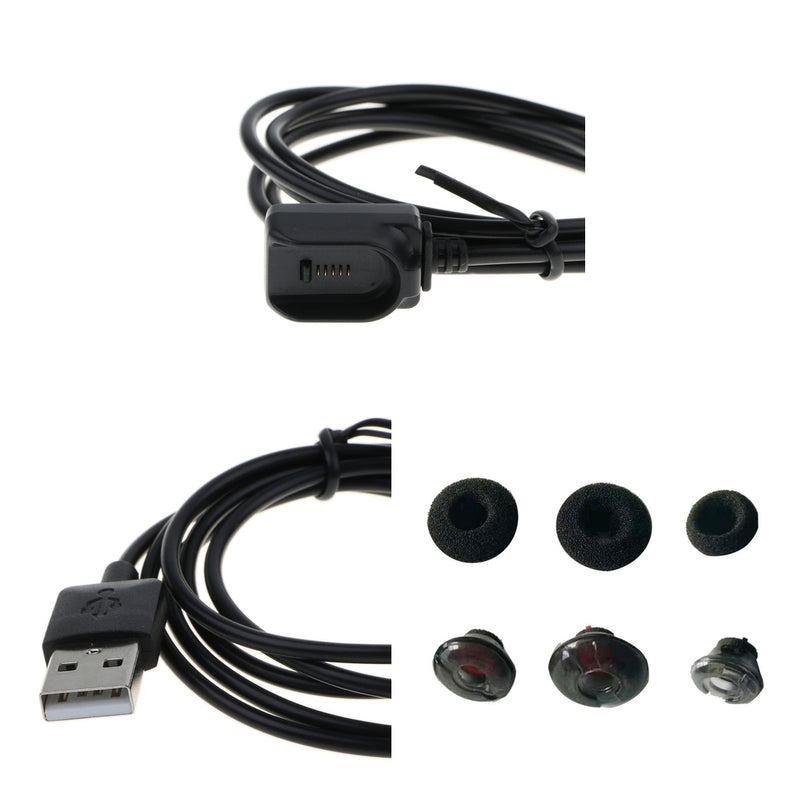 Gel Earbuds + Charging Cable for Voyager  Bluetooth Headset