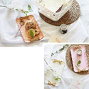 European Style Bow Cake Storage Trays Makeup Organizer Dessert Plate Square N7R9