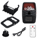 IPRee 1000W Portable Mini Electric Heater Fan Fireplace Flame Timer Air Warmer Home Outdoor Heater Fan