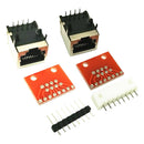 2x RJ45 Connectors and Breakout Board Adapter Set Mining Ethernet Jacks