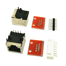 2x RJ45 Connectors and Breakout Board Adapter Set Mining Ethernet Jacks