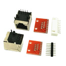2x RJ45 Connectors and Breakout Board Adapter Set Mining Ethernet Jacks