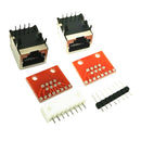 2x RJ45 Connectors and Breakout Board Adapter Set Mining Ethernet Jacks