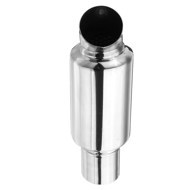 2" 51mm 2'' Inlet Car Exhaust Pipe Muffler Silencer Resonator Bent Stainless Steel Chrome