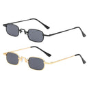 2 Pieces Small Square Punk Sunglasses Metal Rectangle Sunglasses