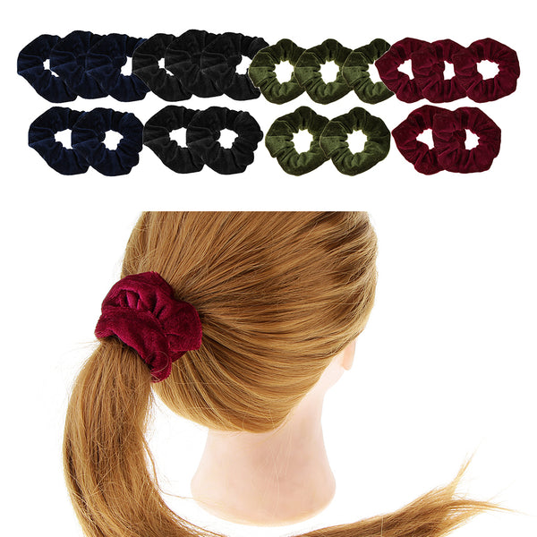 20 Pieces Women Velvet Hairbands Ponytail Holder Hair Accessories