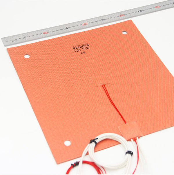 310x310mm Siliconen Heated Bed Heating Pad for Creality CR-10 3D Printer w/ Screw Holes