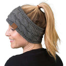 Khaki Spring Winter Ear Warmer Headband For Women Knitted Crochet Twist Hai D5J4