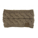 Khaki Spring Winter Ear Warmer Headband For Women Knitted Crochet Twist Hai D5J4