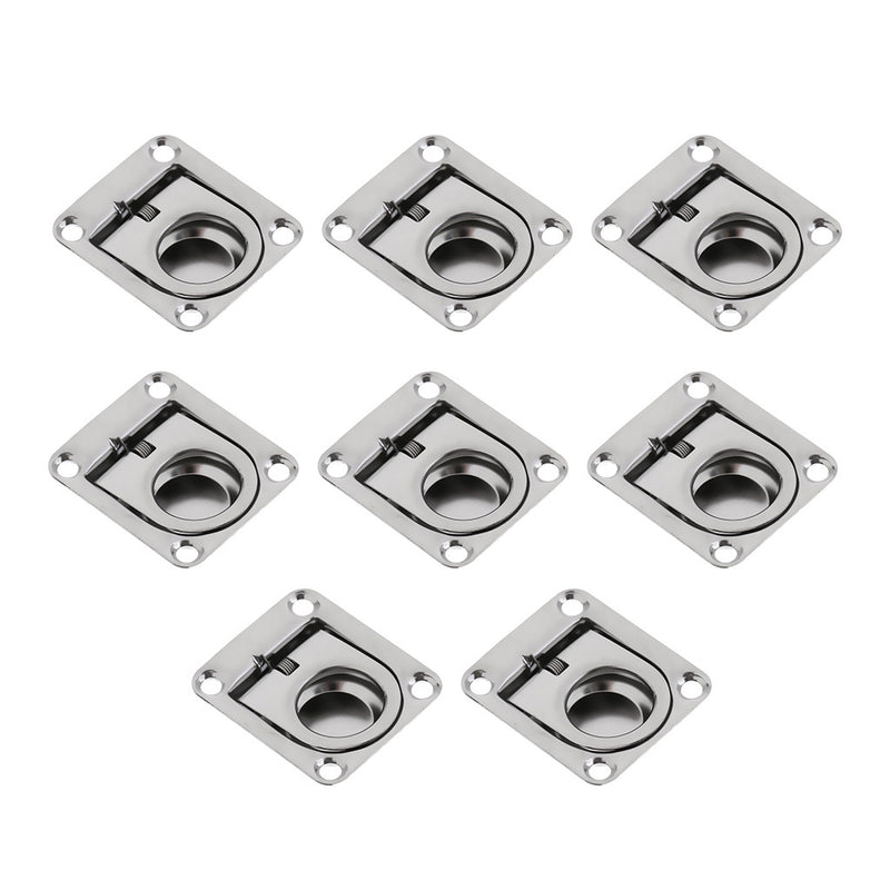 Set of 8 Marine Yacht Caravan Deck Hatch Flush Ring Pull for Boat Marine RC