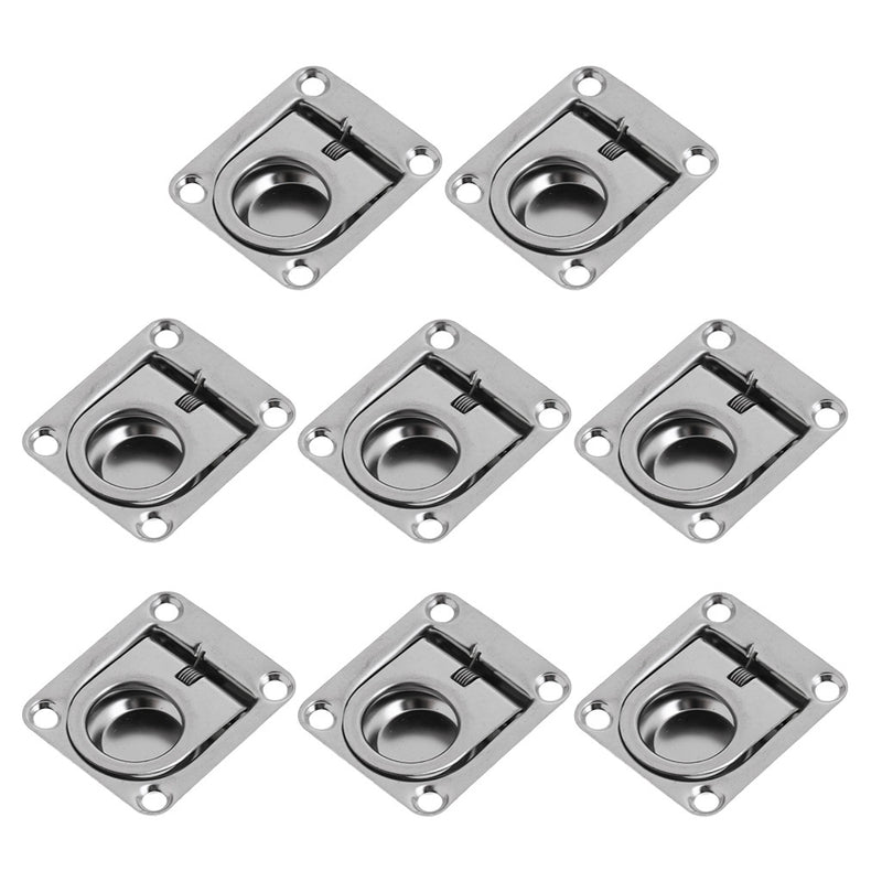 Set of 8 Marine Yacht Caravan Deck Hatch Flush Ring Pull for Boat Marine RC