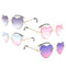 4x Ladies Heart Frame Sunglasses Tinted Lens Eyewear UV Protection Shades