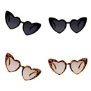 4 Pieces Fashion Heart Frame Sunglasses Retro Style Luxury Design Party Glasses