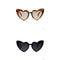 4 Pieces Fashion Heart Frame Sunglasses Retro Style Luxury Design Party Glasses