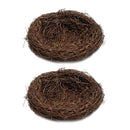 2pcs Handcrafted Rattan Bird Nest Birdhouse