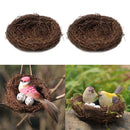 2pcs Handcrafted Rattan Bird Nest Birdhouse