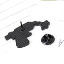 Brooches For Women Ladies, Creative Unisex Drill Letters Badge Brooch Pin C