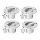 4pcs Floor Drain Scupper with Screws Stainless Steel Boat Yacht 1 Inch