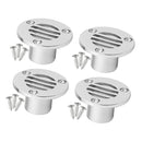 4pcs Floor Drain Scupper with Screws Stainless Steel Boat Yacht 1 Inch