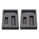 2x Pack of 7 Professinal Graphite Ingot Mold Jewelry Making All-size Black