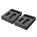 2x Pack of 7 Professinal Graphite Ingot Mold Jewelry Making All-size Black