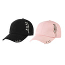 2 Pcs Hip Hop Baseball Cap Outdoor Metal Ring Snapback Casual Trucker Hats
