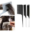 3x Weaving Highlighting Foiling Hair Comb, Rat Tail Comb, Pintail Comb Dyeing,