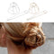 2Pcs Chic Womens Bun Holder Hair Slider Clip Hairpin Stick Hair Accessories