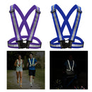 2x Adjustable Reflective Safety Vest Cycling Gear Reflective Belt Elastic