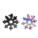 Set of 2 Snowflake Keyrings with Hexagonal Screwdriver