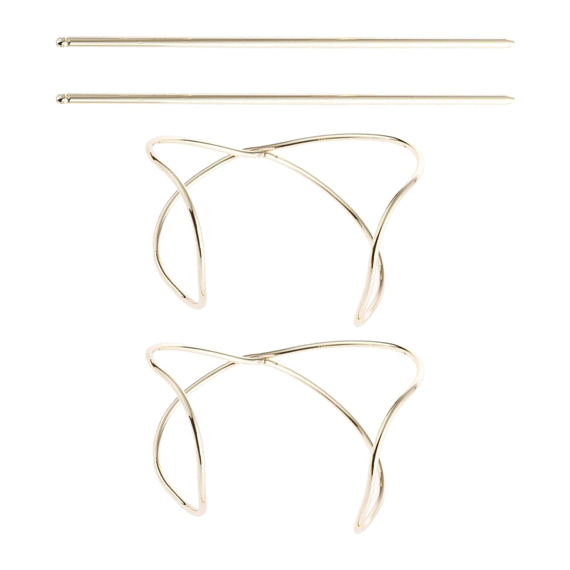 2x Women Hairpin Stick Pin Hair Slide Clip Bun Holder Hair Accessories
