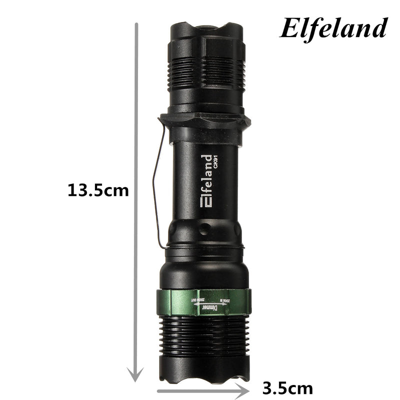 Tactical 900LM T6 LED Zoomable Torch Rechargeable LED Flashlight Lamp 18650