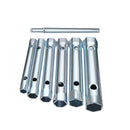 6PC 8-19mm Metric Tubular Box Wrench Set Tube Bar Spark-Plug Spanner Steel