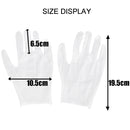 12 Pairs Work Gloves White Inspection Cotton Non-Slip Coin Jewelry Lightweight Gloves