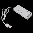 3 Port Usb 2.0 Hub External 7.1Ch Sound Card Headset Microphone Adapter For