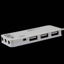 3 Port Usb 2.0 Hub External 7.1Ch Sound Card Headset Microphone Adapter For