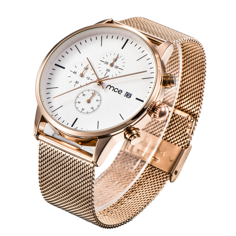 Multi-functions Fashionable Men Wrist Watch Full Steel Clock Quartz Watch